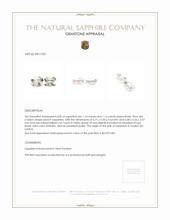 2.30&nbsp;Ct.Tw.Total Carat Weight Peach Sapphire Pair from Ceylon (Sri Lanka) Appraisal