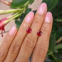 1.86 Ct.Tw.Total Carat Weight Ruby Pair from Mozambique Life Style