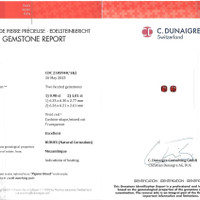2.00 Ct.Tw.Total Carat Weight Ruby Pair from Mozambique Scan Report