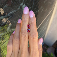 2.00 Ct.Tw.Total Carat Weight Ruby Pair from Mozambique Life Style