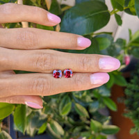 2.00 Ct.Tw.Total Carat Weight Ruby Pair from Mozambique Life Style