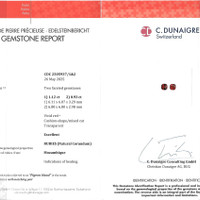 2.05 Ct.Tw.Total Carat Weight Ruby Pair from Mozambique Scan Report