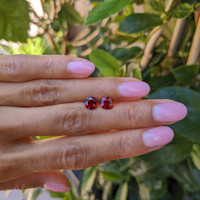 2.05 Ct.Tw.Total Carat Weight Ruby Pair from Mozambique Life Style