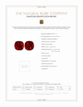 2.18 Ct.Tw.Total Carat Weight Ruby Pair from Mozambique Scan Report