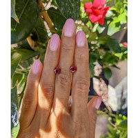 2.18 Ct.Tw.Total Carat Weight Ruby Pair from Mozambique Life Style