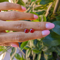 2.18 Ct.Tw.Total Carat Weight Ruby Pair from Mozambique Life Style