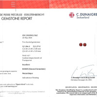 2.23 Ct.Tw.Total Carat Weight Ruby Pair from Mozambique Scan Report