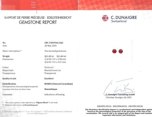 2.63 Ct.Tw. Ruby Pair from Mozambique