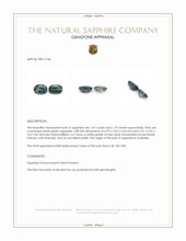 2.26&nbsp;Ct.Tw.Total Carat Weight Bluish Green Sapphire Pair from Australia Appraisal