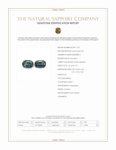 2.26 Ct.Tw.Total Carat Weight Bluish Green Sapphire Pair from Australia Scan Report