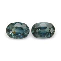 2.26 Ct.Tw.Total Carat Weight Bluish Green Sapphire Pair from Australia Video