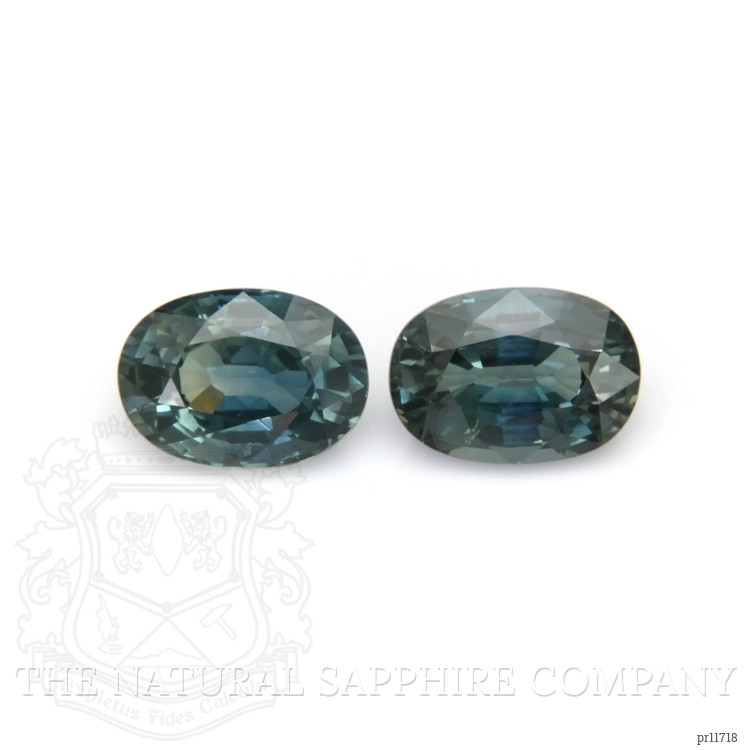 2.26 Ct.Tw. Bluish Green Sapphire Pair from Australia