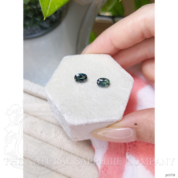 2.26 Ct.Tw. Bluish Green Sapphire Pair from Australia