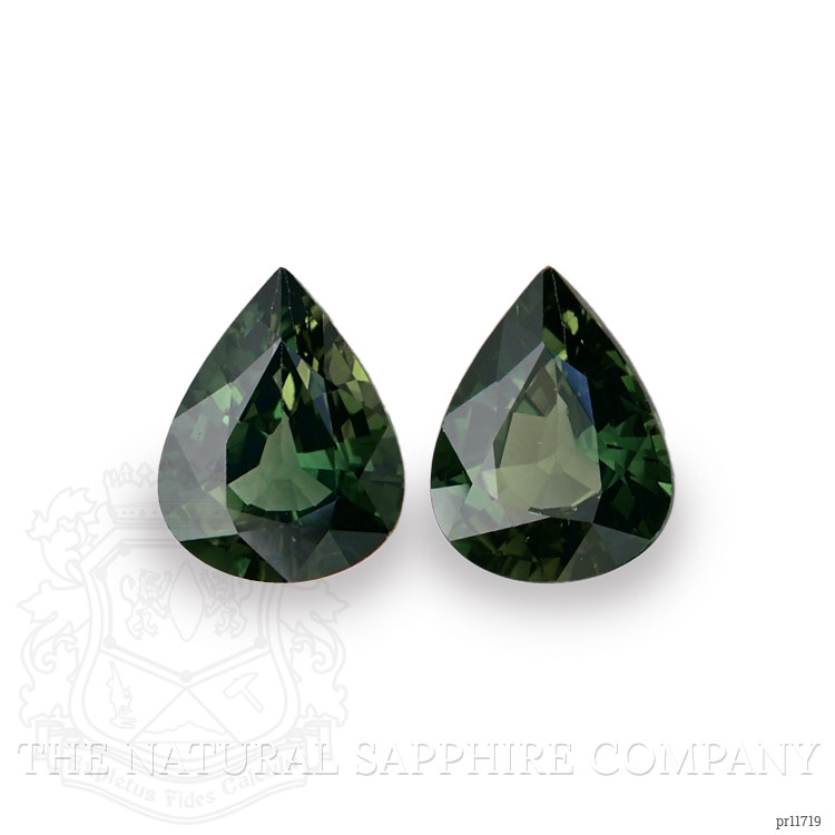 3.70 Ct.Tw. Green Sapphire Pair from Australia