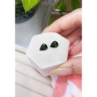 3.70&nbsp;Ct.Tw.Total Carat Weight Green Sapphire Pair from Australia Life Style