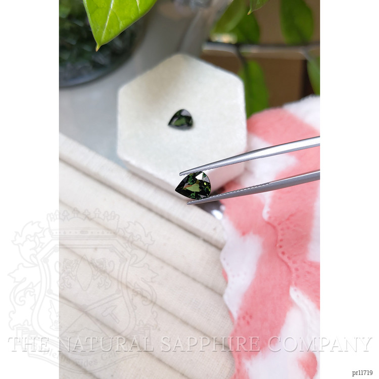 3.70 Ct.Tw. Green Sapphire Pair from Australia