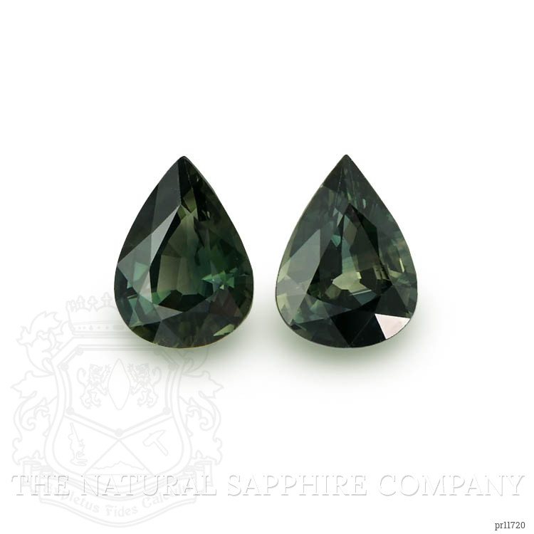 2.52 Ct.Tw. Green Sapphire Pair from Australia