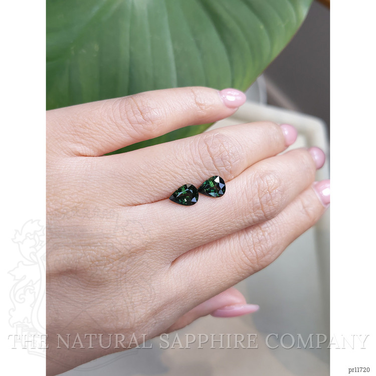 2.52 Ct.Tw. Green Sapphire Pair from Australia