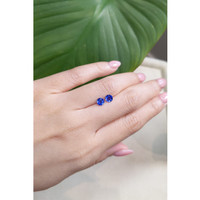 1.26&nbsp;Ct.Tw.Total Carat Weight Blue Sapphire Pair from Ceylon (Sri Lanka) Life Style