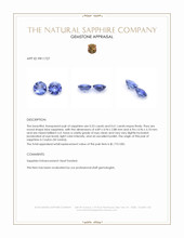 1.14 Ct.Tw.Total Carat Weight Blue Sapphire Pair from Ceylon (Sri Lanka) Appraisal