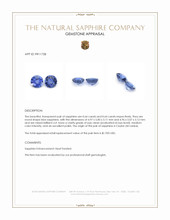 1.28 Ct.Tw.Total Carat Weight Blue Sapphire Pair from Ceylon (Sri Lanka) Appraisal