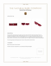 0.93 Ct.Tw.Total Carat Weight Ruby Pair from Mozambique Appraisal