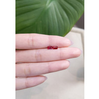 0.93 Ct.Tw.Total Carat Weight Ruby Pair from Mozambique Life Style