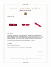 0.75 Ct.Tw.Total Carat Weight Ruby Pair from Mozambique Appraisal