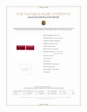 0.75 Ct.Tw.Total Carat Weight Ruby Pair from Mozambique Scan Report