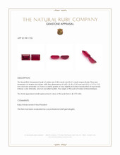0.79 Ct.Tw.Total Carat Weight Ruby Pair from Mozambique Appraisal