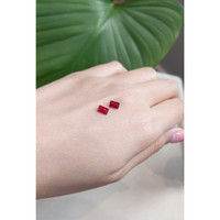 1.07 Ct.Tw.Total Carat Weight Ruby Pair from Mozambique Life Style