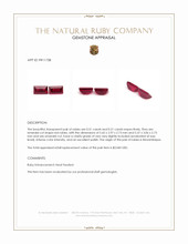 1.02 Ct.Tw.Total Carat Weight Ruby Pair from Mozambique Appraisal