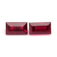 1.02 Ct.Tw.Total Carat Weight Ruby Pair from Mozambique Video