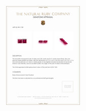 0.59 Ct.Tw.Total Carat Weight Ruby Pair from Mozambique Appraisal