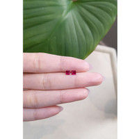 0.59 Ct.Tw.Total Carat Weight Ruby Pair from Mozambique Life Style