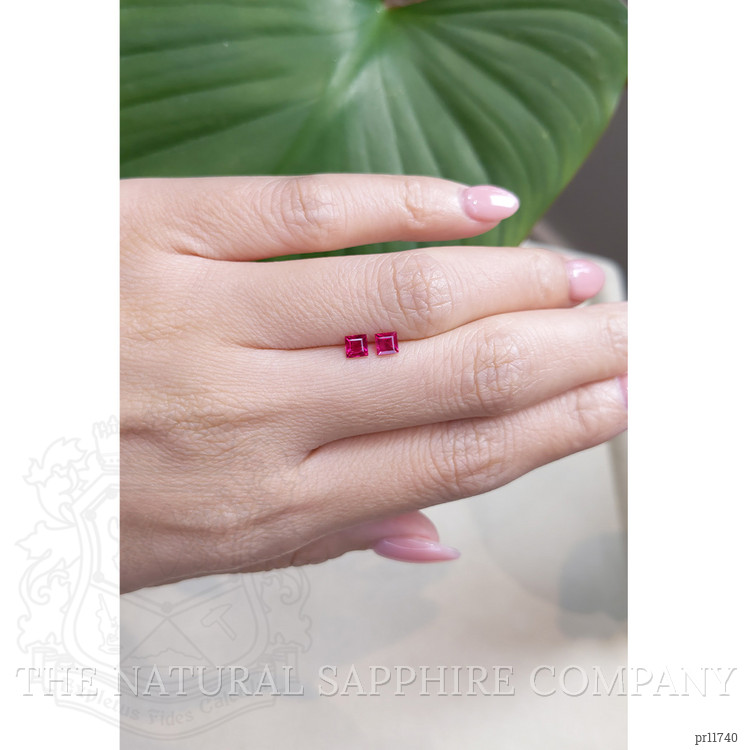 0.75 Ct.Tw. Ruby Pair from Mozambique