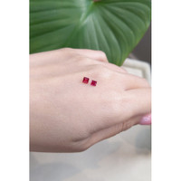 0.53 Ct.Tw.Total Carat Weight Ruby Pair from Mozambique Life Style