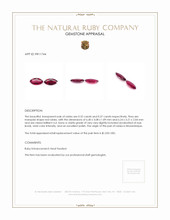 0.69 Ct.Tw.Total Carat Weight Ruby Pair from Mozambique Appraisal