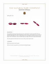 0.69 Ct.Tw.Total Carat Weight Ruby Pair from Mozambique Appraisal