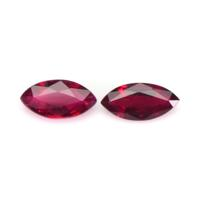 0.69 Ct.Tw.Total Carat Weight Ruby Pair from Mozambique Video
