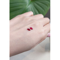 0.69 Ct.Tw.Total Carat Weight Ruby Pair from Mozambique Life Style
