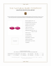 0.54 Ct.Tw.Total Carat Weight Pinkish Red Ruby Pair from Mozambique Scan Report