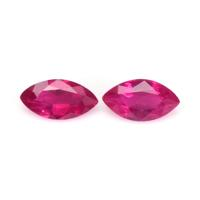 0.54 Ct.Tw.Total Carat Weight Ruby Pair from Mozambique Video