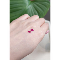 0.54 Ct.Tw.Total Carat Weight Ruby Pair from Mozambique Life Style
