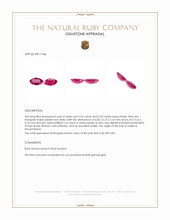 0.73&nbsp;Ct.Tw.Total Carat Weight Ruby Pair from Mozambique Appraisal