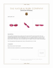 0.74&nbsp;Ct.Tw.Total Carat Weight Ruby Pair from Mozambique Appraisal