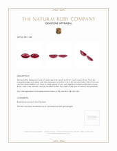 0.67 Ct.Tw.Total Carat Weight Ruby Pair from Mozambique Appraisal