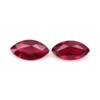 0.67 Ct.Tw.Total Carat Weight Ruby Pair from Mozambique Video