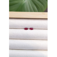 0.67&nbsp;Ct.Tw.Total Carat Weight Ruby Pair from Mozambique Life Style