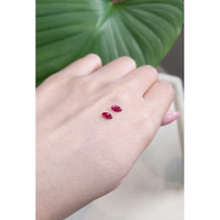 0.67 Ct.Tw.Total Carat Weight Ruby Pair from Mozambique Life Style